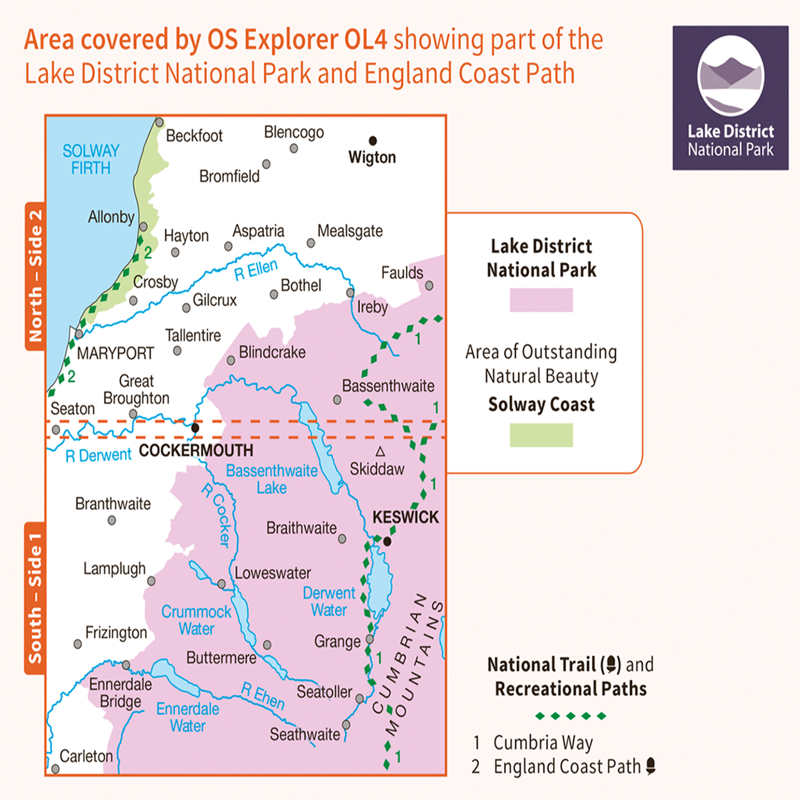 OS Explorer Map OL4 - Lake District North West-2